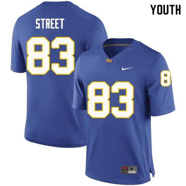 Youth #83 Darian Street Pittsburgh Panthers College Football Jerseys Sale-Royal